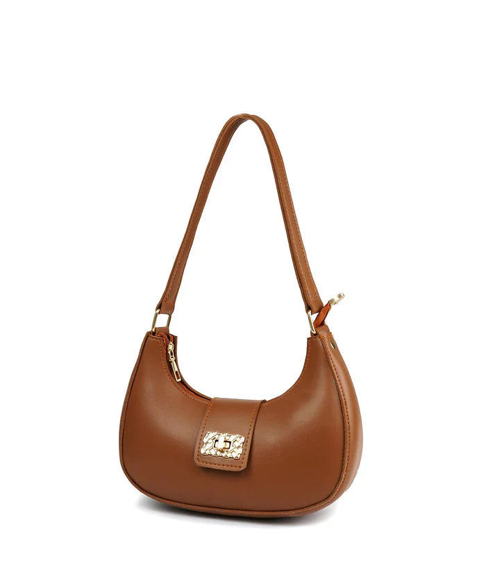 Bella Luxe Shoulder Bag Camel - HiGirlz