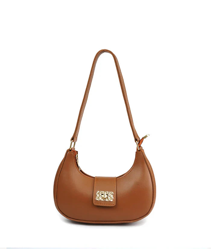 Bella Luxe Shoulder Bag Camel - HiGirlz