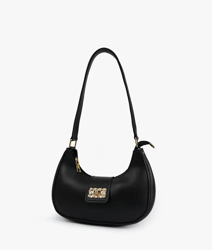 Bella Luxe Shoulder Bag Black - HiGirlz