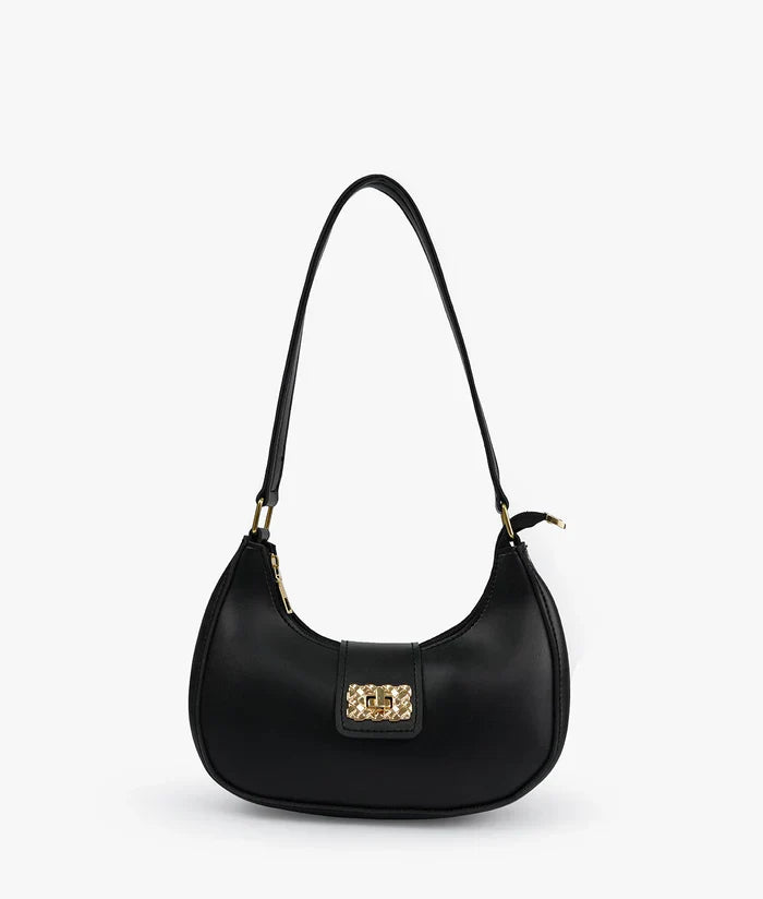 Bella Luxe Shoulder Bag Black - HiGirlz