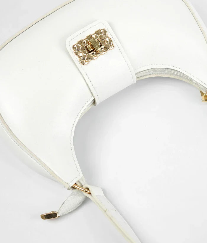 Bella Luxe Shoulder Bag White - HiGirlz