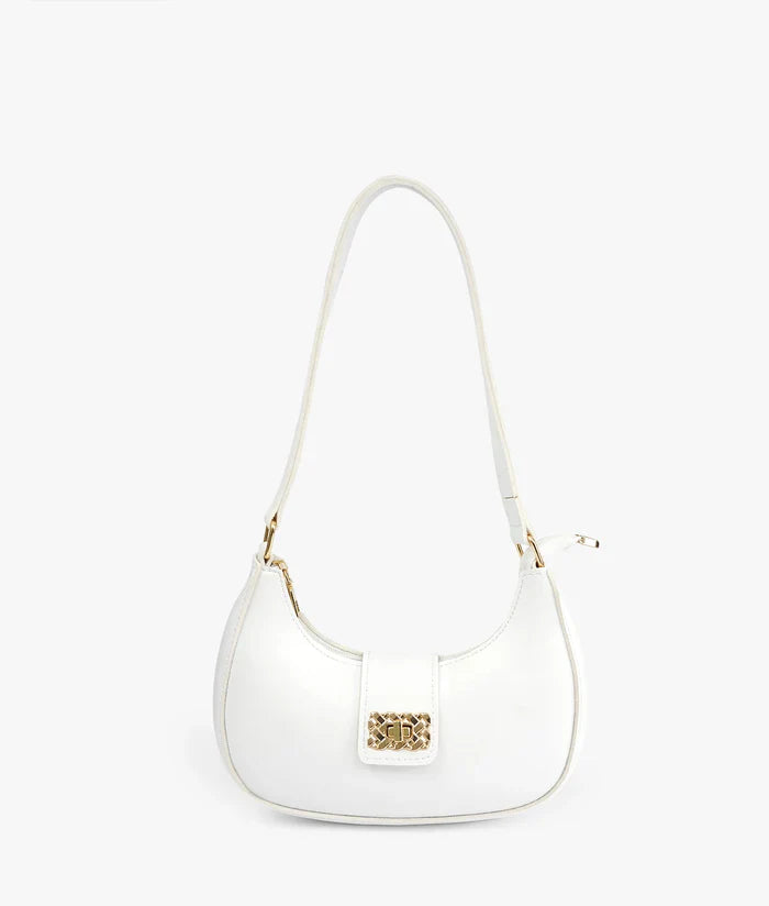 Bella Luxe Shoulder Bag White - HiGirlz