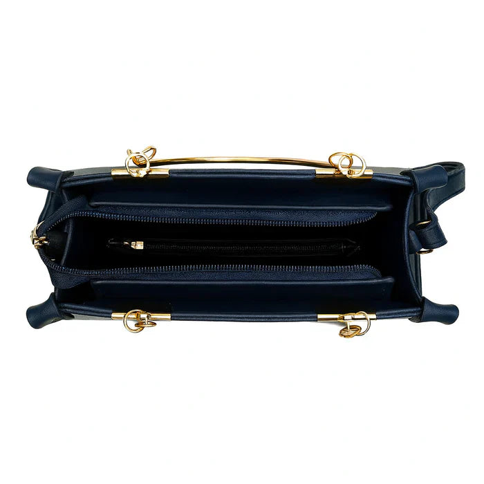 Artistic Printed Shoulder Bag Blue - HiGirlz